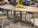 [na zamówienie] Stół Jadalniany Almora 270 cm - Lity Dąb Natural Sand (Lakier Platinum)