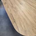 [fabrycznie nowy] Ekskluzywny Rozkładany Stół Ceramiczny LATTINA 200-300 cm – Blat Ceramic Oak Natural – Czarne Metalowe Nogi