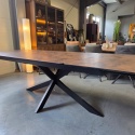 [od ręki] Rozkładany Stół Jadalniany PAVALON 200-278 cm - Blat HPL Primo Laminato Roest (Rdza) - Centralna Noga Designerska