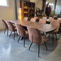[od ręki] Rozkładany Stół Jadalniany PAVALON 200-278 cm - Blat HPL Primo Laminato Roest (Rdza) - Centralna Noga Designerska