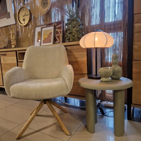 Designerski Metalowy Stolik Pomocniczy PABLO Średnica 50 cm Matowy - Coco Maison