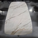 (K,defekt) Stół rozkładany ceramiczny PADOVA Xooon (180-240) cm, jasny, Nogi grafitowe