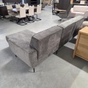 Sofa/ Narożnik z Szezlongiem PUGLIA 260 x 150 cm – Luksusowy Szenil Enzo Antracyt – Sprężyny Kieszeniowe