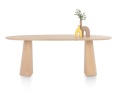 [od ręki] Organiczny Stół Jadalniany TRENTON 240x110 cm – Fornir Dębowy Naturel – Nogi Stożkowe Premium – Henders & Hazel