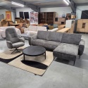 Obrotowy Fotel Relaksacyjny ANDALUCIA – Luksusowy Szenil Enzo Antracyt – Regulowane Oparcie – Happy@Home