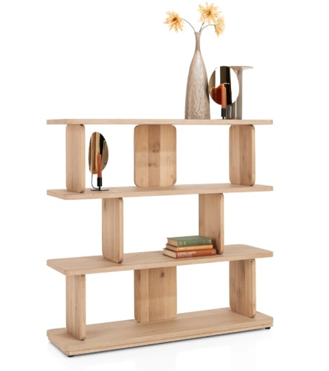 Regał Otwarty / Roomdivider AZULAAR | AZULO 120 cm – Jasny Dąb Natural Sand – Henders & Hazel