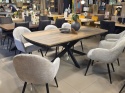 [od ręki] Rozkładany Stół Jadalniany PAVALON 200-278 cm - Blat HPL Primo Laminato Driftwood - Centralna Noga Designerska