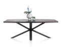 [defekt] Stół METALUXE Wzór Jodełka 240x110 cm – Blat Antracyt – Centralna Noga Pająk – Henders & Hazel / Habufa
