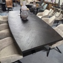 [defekt] Stół METALUXE Wzór Jodełka 240x110 cm – Blat Antracyt – Centralna Noga Pająk – Henders & Hazel / Habufa