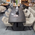 [defekt] Stół METALUXE Wzór Jodełka 240x110 cm – Blat Antracyt – Centralna Noga Pająk – Henders & Hazel / Habufa