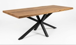 Stół Jadalniany ORGANIC 200 cm – Lity Dąb 4 cm – Wykończenie Olejowosk Mat – Nogi Klasyczne / Pająk