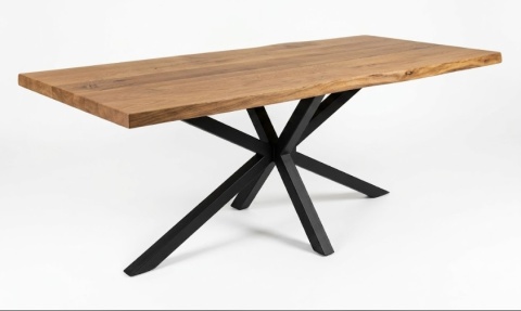 Stół Jadalniany ORGANIC 200 cm – Lity Dąb 4 cm – Wykończenie Olejowosk Mat – Nogi Klasyczne / Pająk