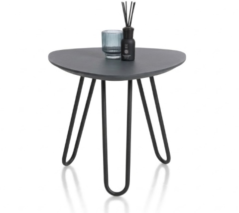 [defekt] Stolik Kawowy Wysoki MASURA 53x53 cm – Blat HPL Antracyt – Xooon