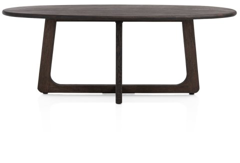 [od ręki] Ekskluzywny Stół Jadalniany ALMORA 210 cm - Blat z Litego Dębu Basalt - Unikalna Podstawa Modern Vintage