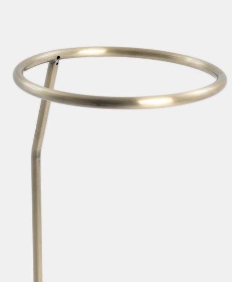 Lampa podłogowa COCOmaison ABBY 141 cm - szklany klosz otoczak, złoto-brązowa, ściemniana