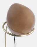Lampa podłogowa COCOmaison ABBY 141 cm - szklany klosz otoczak, złoto-brązowa, ściemniana