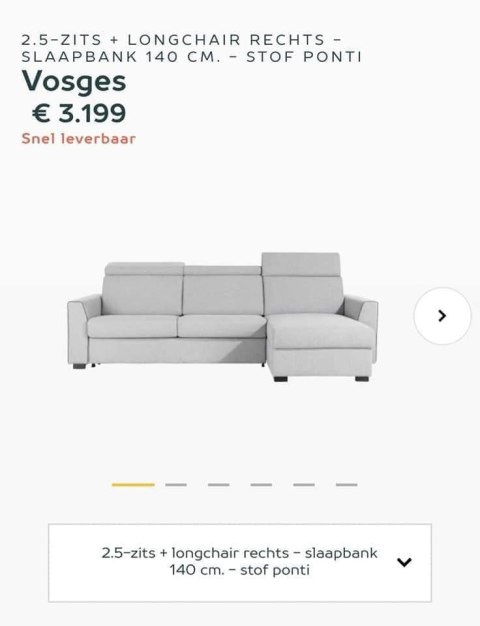 Narożnik Vosges z funkcją spania stelaż 160 cm+ materac, wybór tapicerki