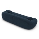 Sofa 4-osobowa AURA LOUNGE (265 cm) – ciemnogranatowy sztruks (Cord Velvet), obła sylwetka