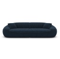 Sofa 4-osobowa AURA LOUNGE (265 cm) – ciemnogranatowy sztruks (Cord Velvet), obła sylwetka