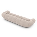 Sofa 4-osobowa MIRA LOUNGE (265 cm) – beżowa tkanina strukturalna, łagodny profil