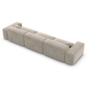 Sofa 4-osobowa MILANO LOUNGE (251 cm) – welur ciemny beż, niski profil