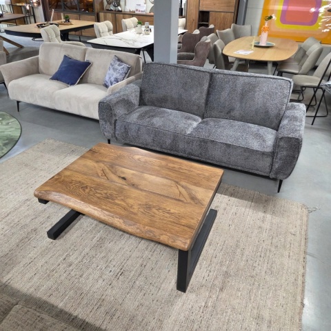 [od reki] Sofa 3-osobowa XOOON PUGLIA 200 cm – sprężyny kieszeniowe, tkanina szenilowa Derby (Antracyt)