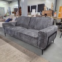 [od reki] Sofa 3-osobowa XOOON PUGLIA 200 cm – sprężyny kieszeniowe, tkanina szenilowa Derby (Antracyt)