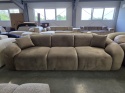 Sofa 4-osobowa LUNA LOUNGE (265 cm) – welur ciemny beż, organiczny kształt