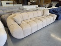 Sofa 4-osobowa MIRA LOUNGE (265 cm) – beżowa tkanina strukturalna, łagodny profil