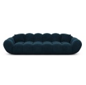 Sofa 4-osobowa MIRA LOUNGE (265 cm) – welur Opera Deep Blue, łagodny profil