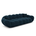 Sofa 4-osobowa MIRA LOUNGE (265 cm) – welur Opera Deep Blue, łagodny profil