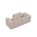 Narożnik w kształcie litery L VEGA LOUNGE Studio (191 x 160 cm) – beżowa tkanina strukturalna, obły design