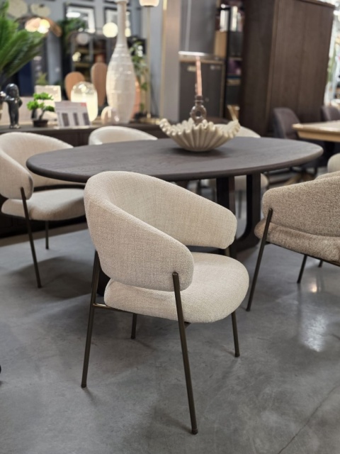 [na zamówienie] Krzesło z Podłokietnikami GAVIN – Tkanina Luton Koper (Miedziany) – Sprężyny Kieszeniowe