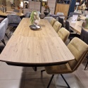 [na zamówienie] Rozkładany Stół Jadalniany PAVALON 200-278 cm - Blat HPL Primo Laminato Natural - Centralna Noga Designerska