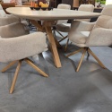[na zamówienie] Stół do jadalni Himalaya 210 x 120 cm – owalny blat ceramiczny, dębowa podstawa (Henders & Hazel)