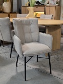 [od ręki] Fotel jadalniany EDEN – Jasnoszara Plecionka, Design Henders & Hazel