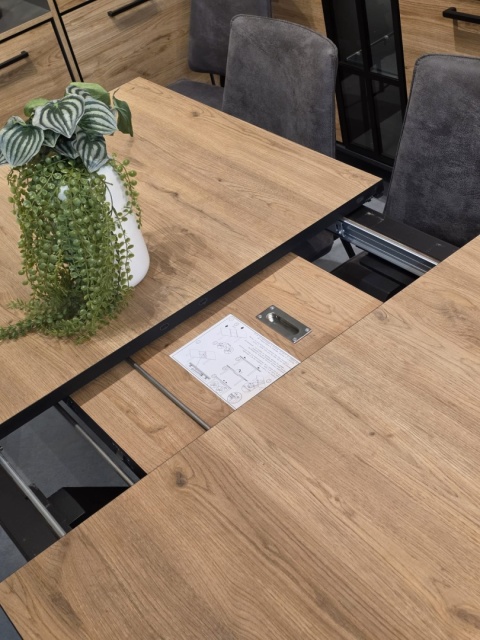 [K] Stół Rozkładany SARDINIË Happy@Home 180-240 cm Primo Laminato Natural Centralna Noga