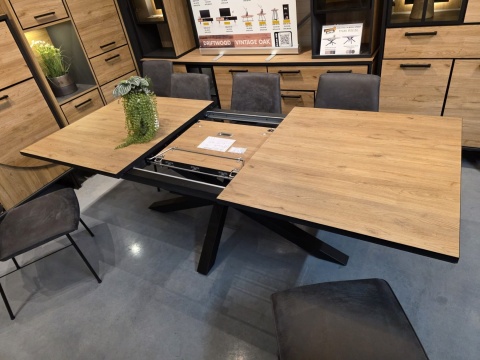 [K] Stół Rozkładany SARDINIË Happy@Home 180-240 cm Primo Laminato Natural Centralna Noga