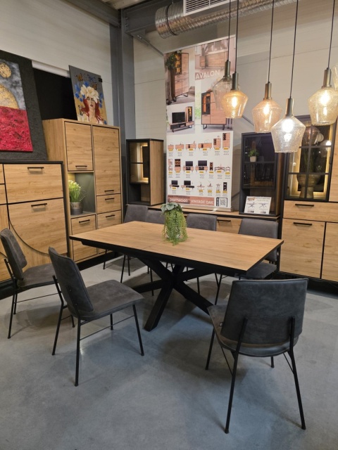 [K] Stół Rozkładany SARDINIË Happy@Home 180-240 cm Primo Laminato Natural Centralna Noga