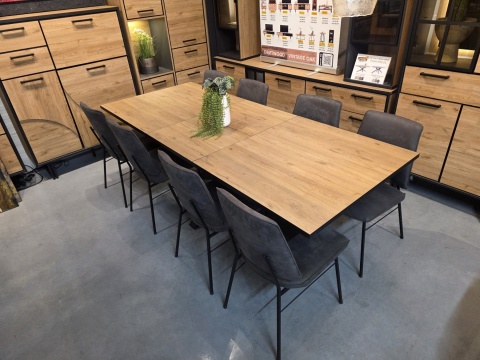 [K] Stół Rozkładany SARDINIË Happy@Home 180-240 cm Primo Laminato Natural Centralna Noga