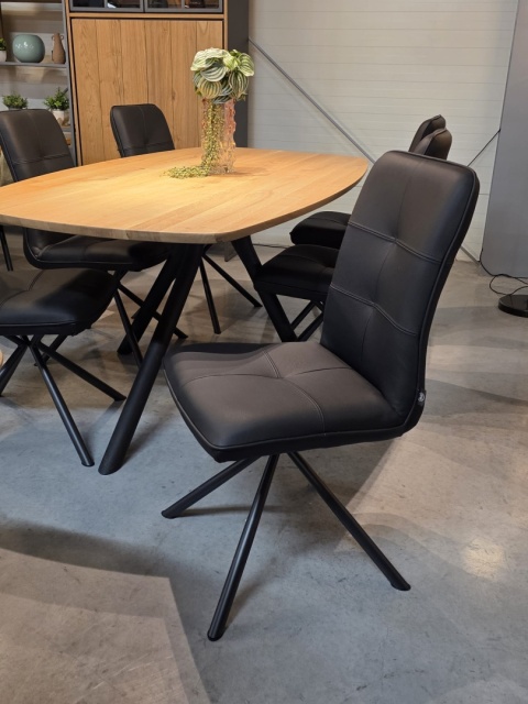 [K, od ręki] Ekskluzywne Krzesło Jadalniane MILVA - Naturalna Skóra Catania, Nowoczesny Design, Wysokie Ergonomiczne Oparcie