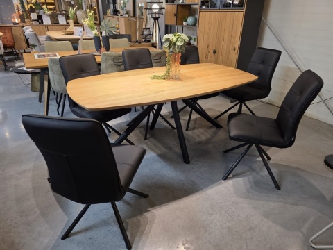 [K, od ręki] Ekskluzywne Krzesło Jadalniane MILVA - Naturalna Skóra Catania, Nowoczesny Design, Wysokie Ergonomiczne Oparcie