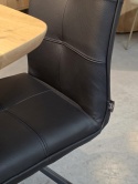 [K, od ręki] Ekskluzywne Krzesło Jadalniane MILVA - Naturalna Skóra Catania, Nowoczesny Design, Wysokie Ergonomiczne Oparcie