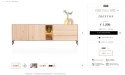 [na zamówienie] Komoda TRENTON 240 cm z naturalnego forniru dębowego, metalowa podstawa, 2 drzwi, 3 szuflady, 2 nisze LED