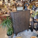 [od ręki] Komoda wysoka / Highboard 125 cm HENDERS & HAZEL RAVELLO - fornir dębowy, kolor Basalt, zintegrowane lamele