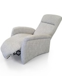[od ręki]Fotel wypoczynkowy z manualną funkcją relax HENDERS & HAZEL NUVOLA – tkanina Luton (bouclé), kolor Kiezel (Pebble)