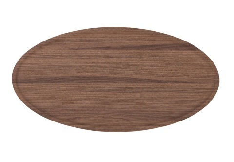 [defekt] Stolik kawowy prostokątny BRIANZA 130 × 65 cm Xooon – fornir orzechowy, metalowy stelaż Steelbrown