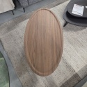 [defekt] Stolik kawowy prostokątny BRIANZA 130 × 65 cm Xooon – fornir orzechowy, metalowy stelaż Steelbrown