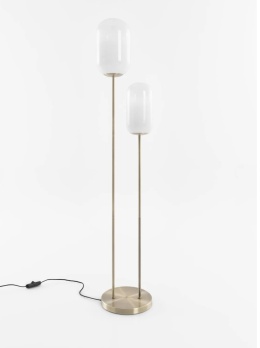 Lampa podłogowa /COCOmaison MILKY – szklane klosze z gradientem i złoty metal (wysokość 165 cm)