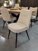 [na zamówienie] Krzesło do jadalni HESTER – mikrofibra, kolor beżowy / kremowy (Beige / Creme)